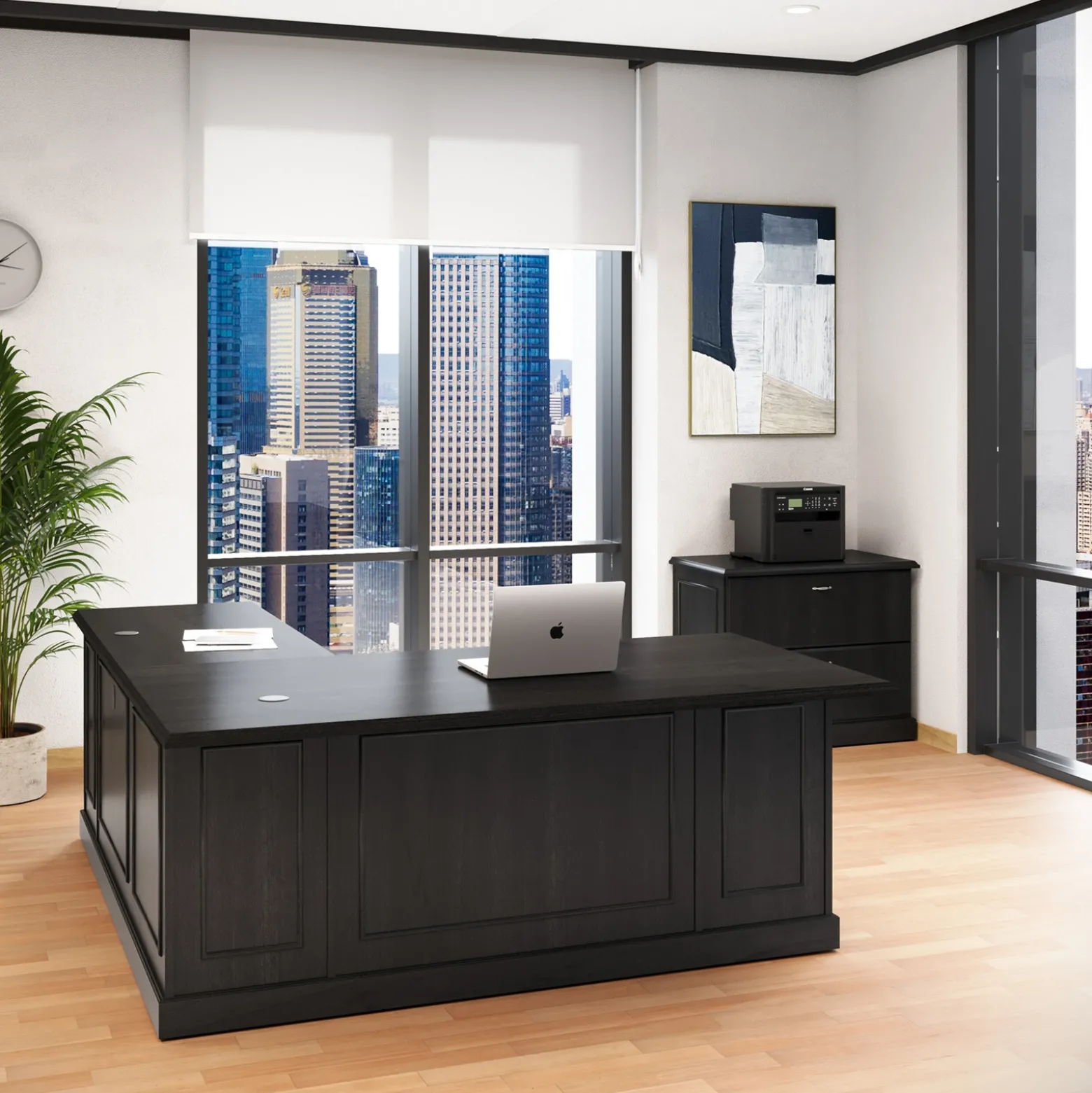Liberty L-Shaped Desk w/ Right Return and Lateral File