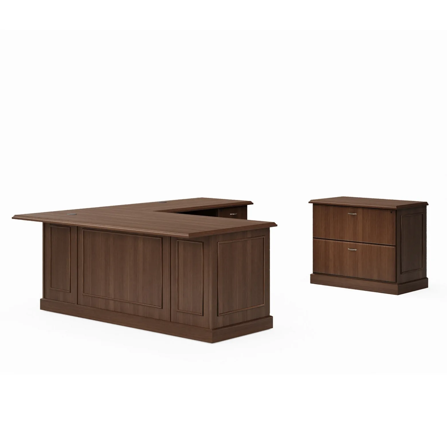 Liberty L-Shaped Desk w/ Right Return and Lateral File