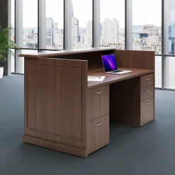 Liberty Reception Desk w/ Combo File Pedestals - 72