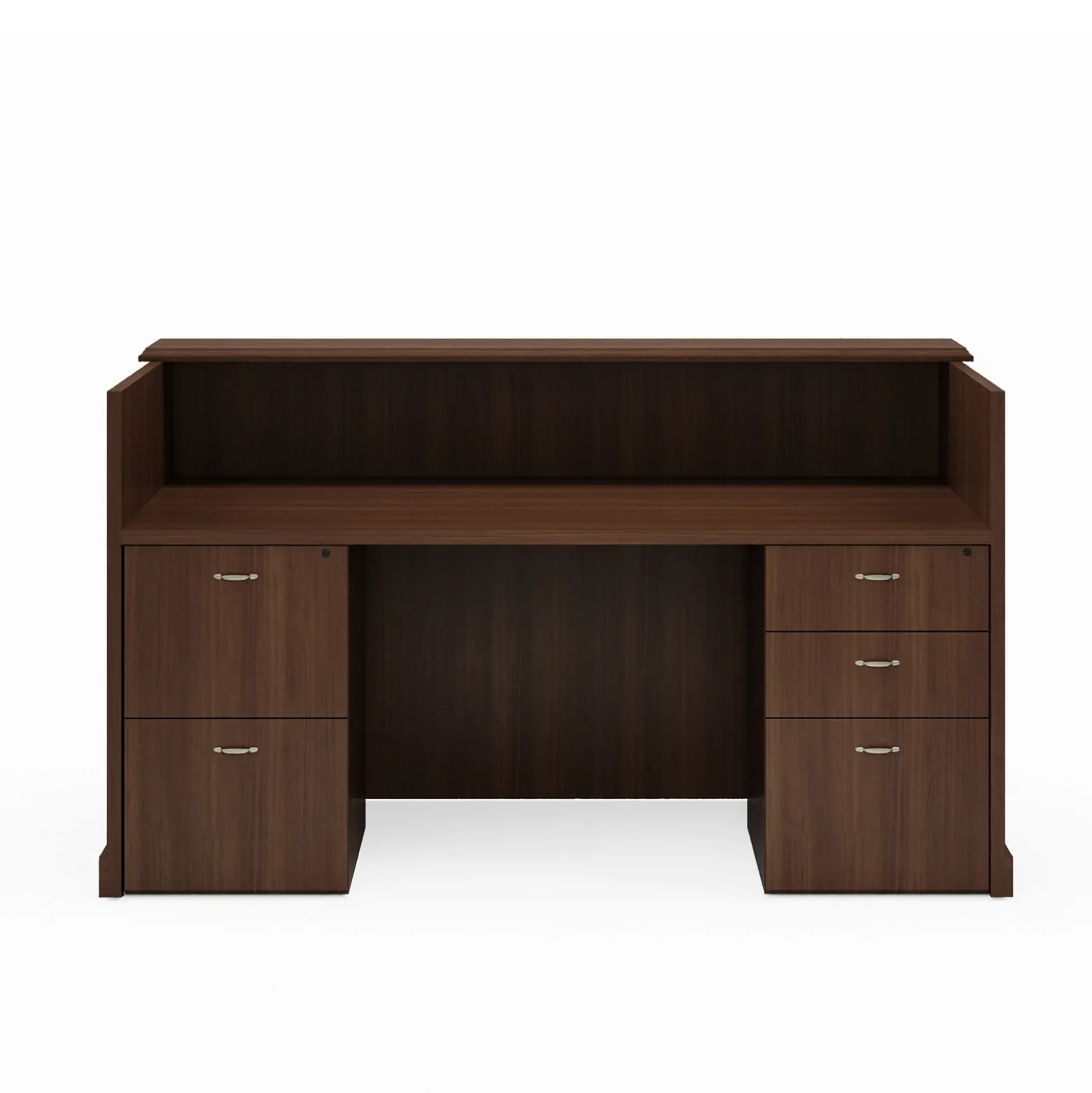 Liberty Reception Desk w/ Combo File Pedestals - 72"W x 39"D