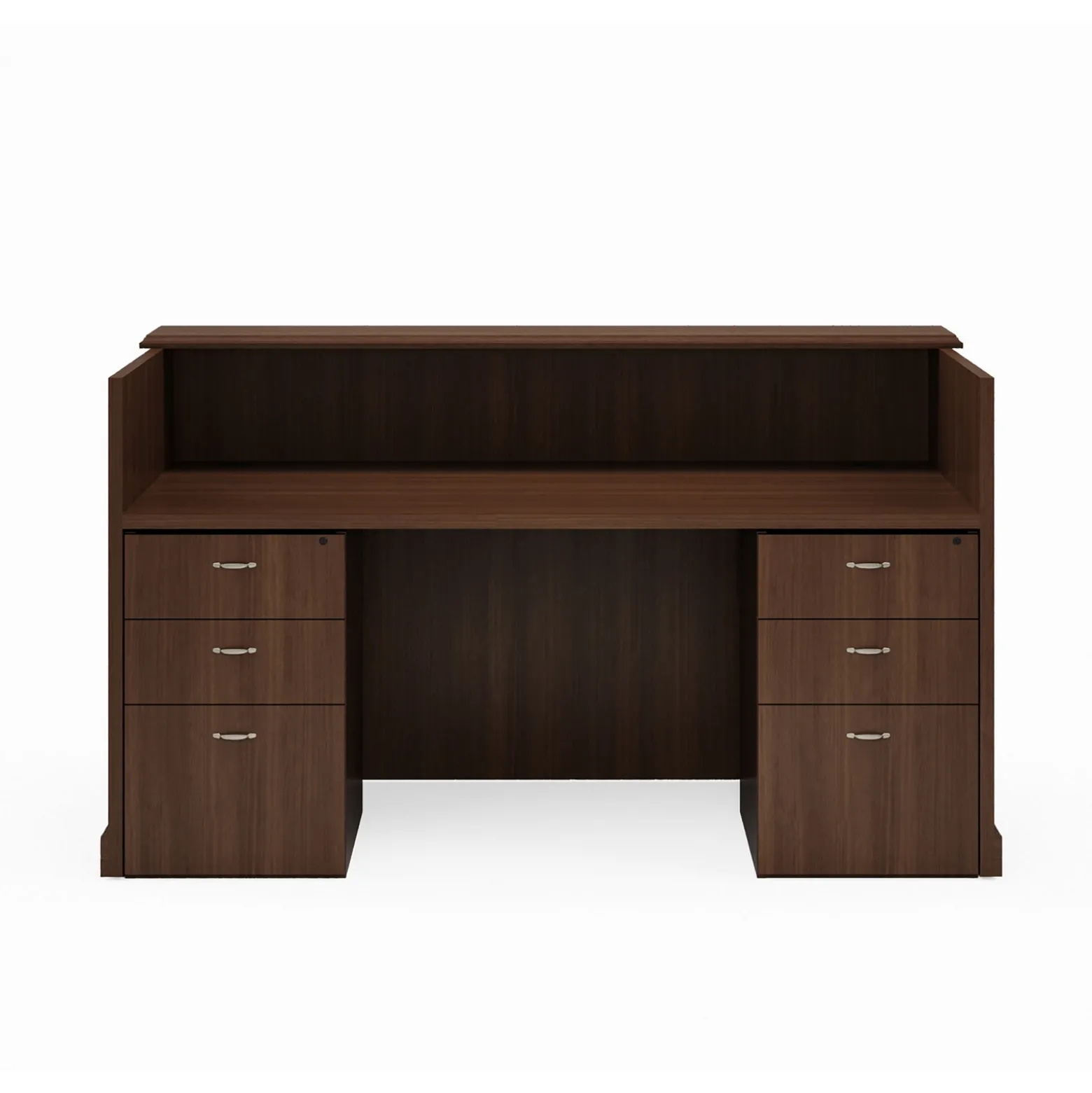 Liberty Reception Desk w/ Box-Box-File Pedestals - 72"W x 39"D