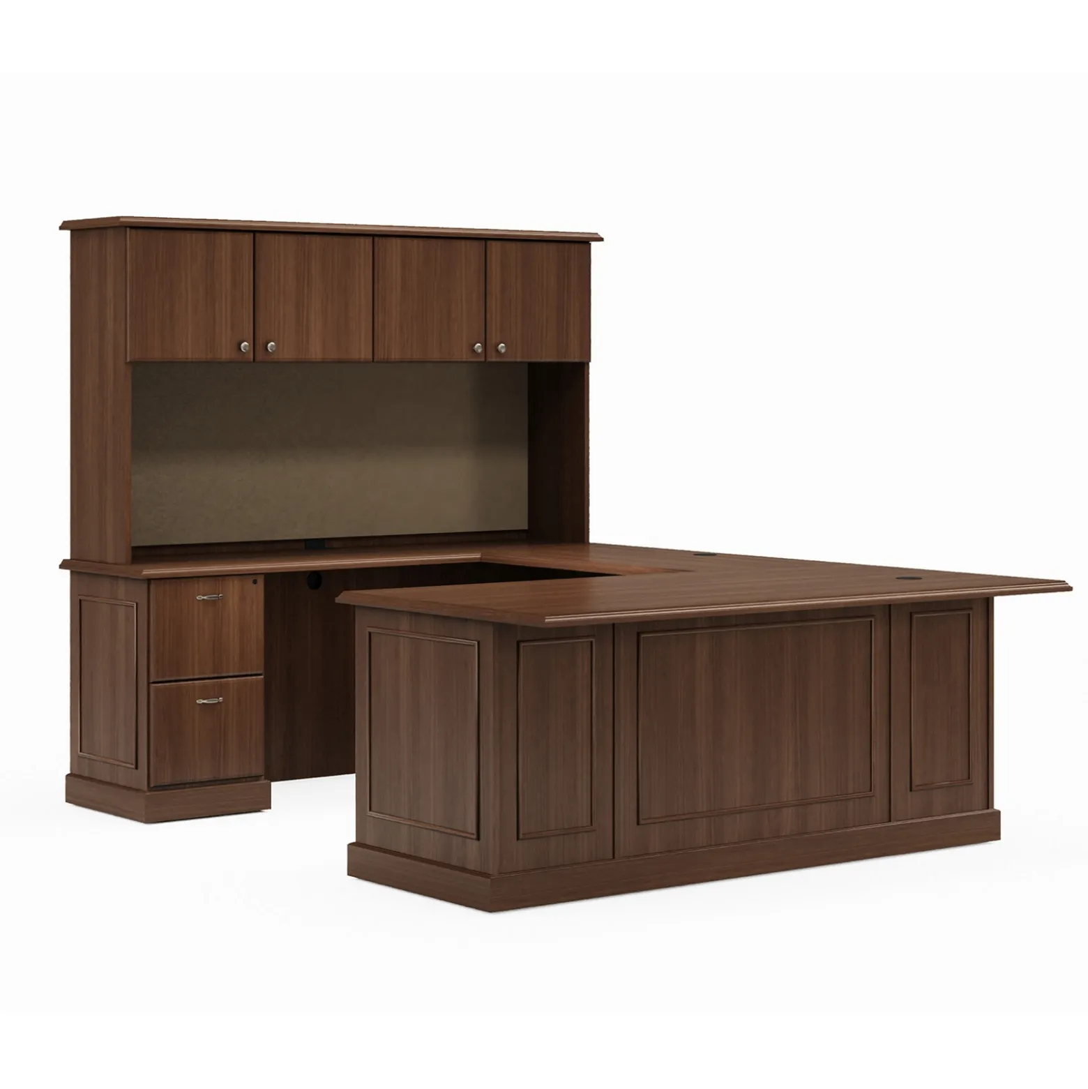 Liberty U-Shaped Desk w/ Left Bridge - 72"W x 97"D
