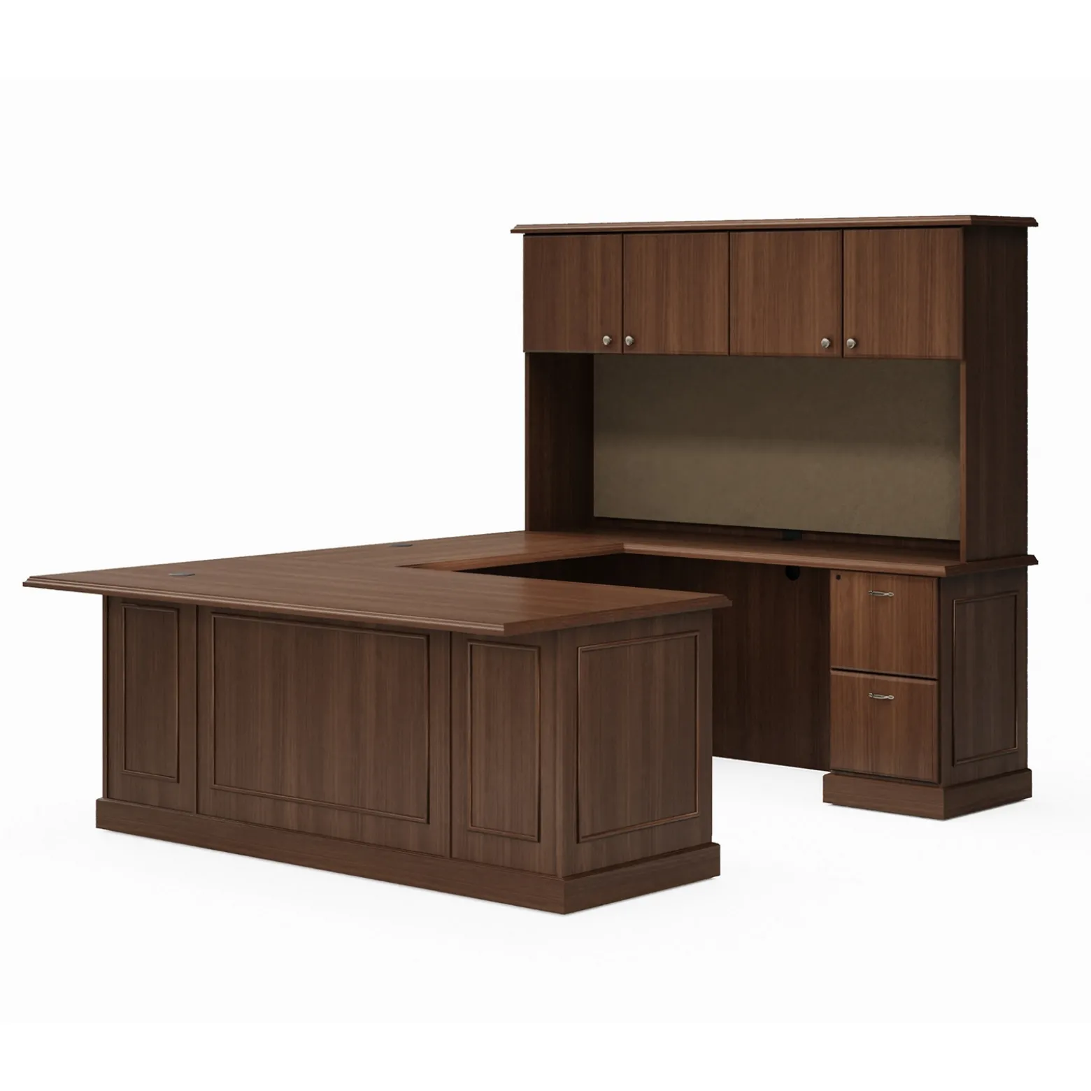 Liberty U-Shaped Desk with Right Bridge - 72"W x 97"D