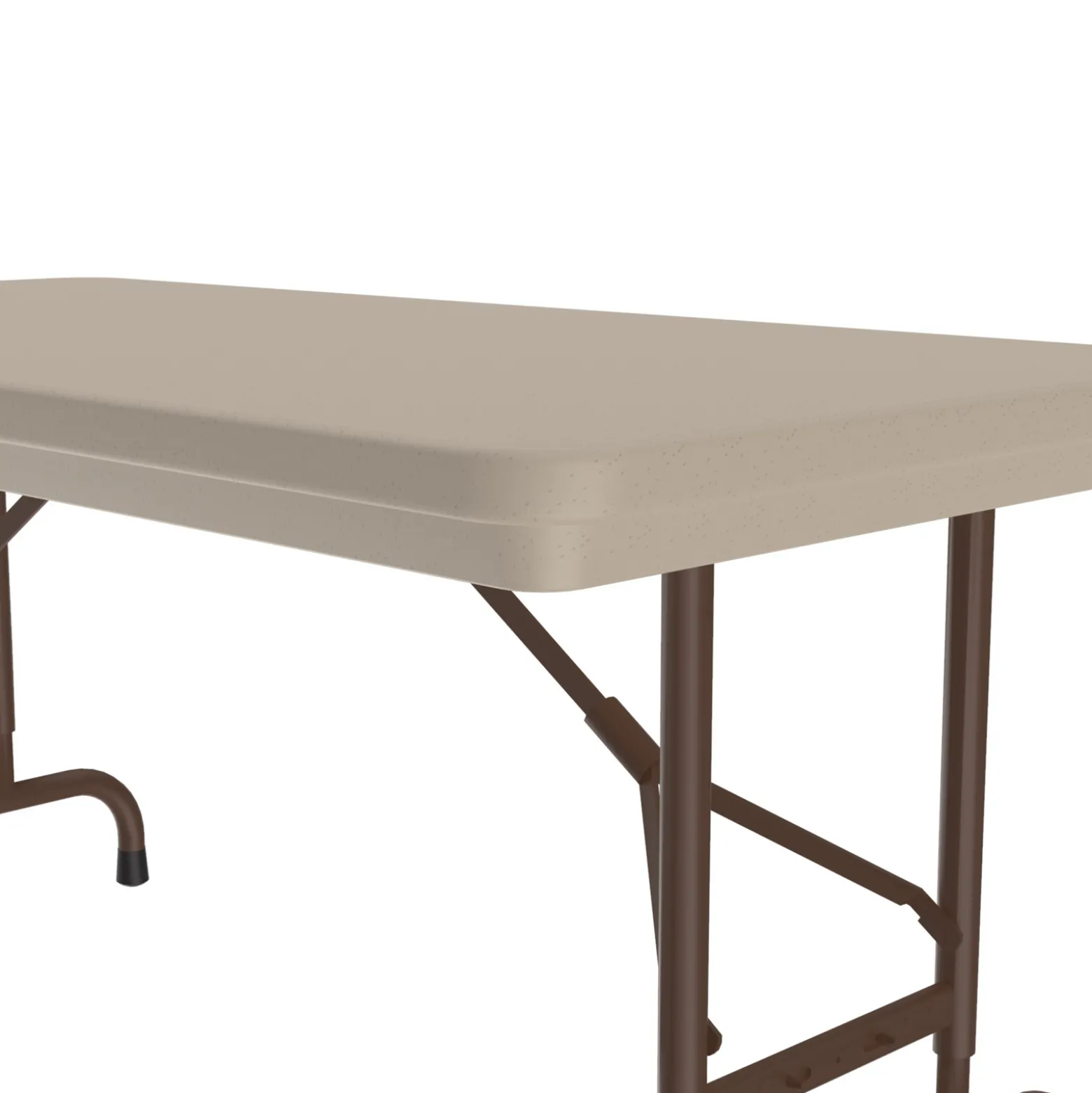 Lightweight Adjustable Height Plastic Folding Table - 48"W x 24"D