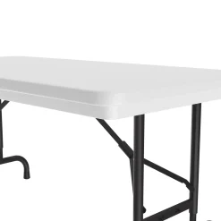 Lightweight Adjustable Height Plastic Folding Table - 48