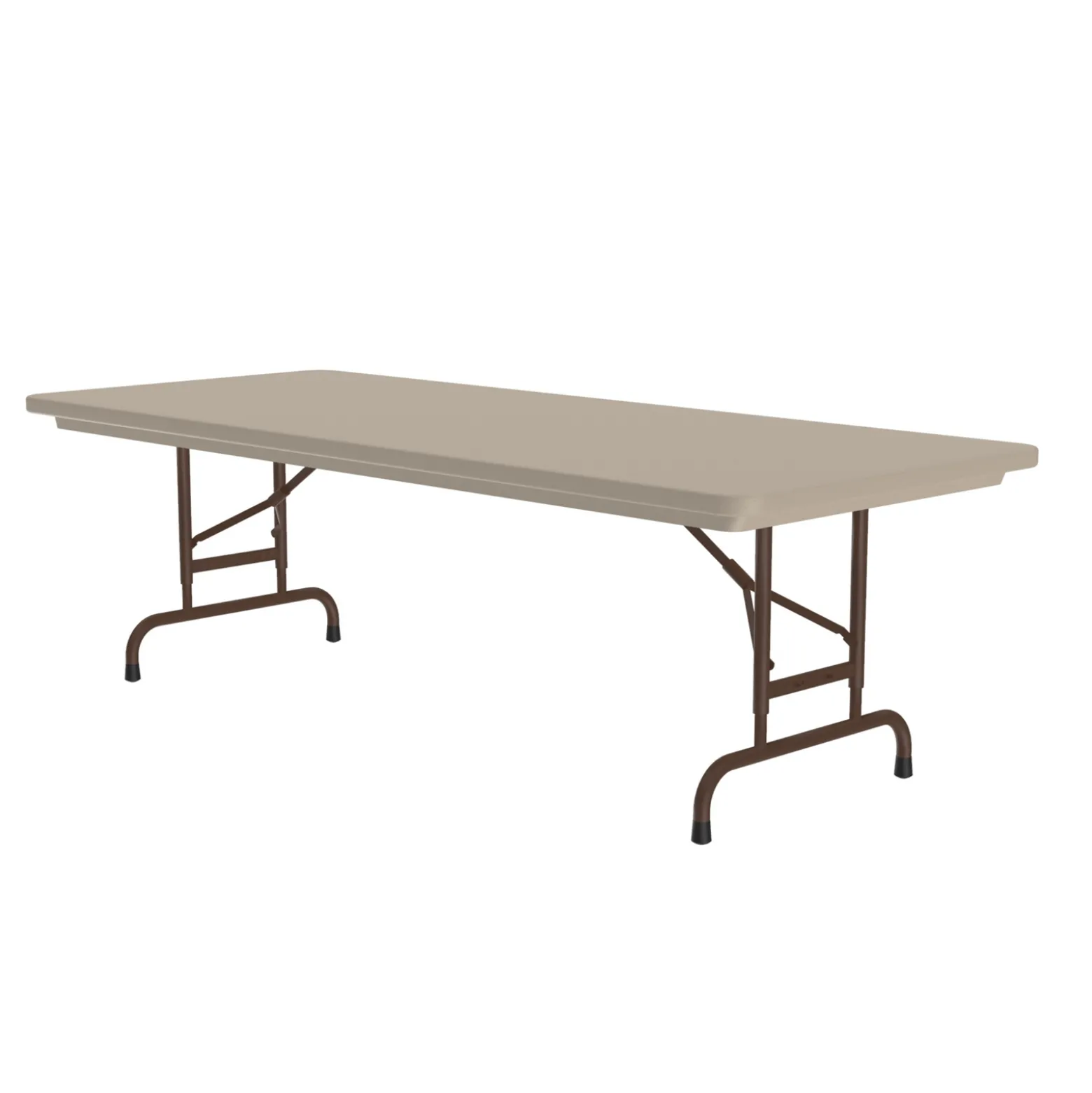 Lightweight Adjustable Height Plastic Folding Table - 60"W x 30"D