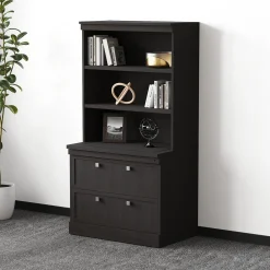 Lincoln Bookcase and Lateral File Set - 36"W x 24"D x 69"H