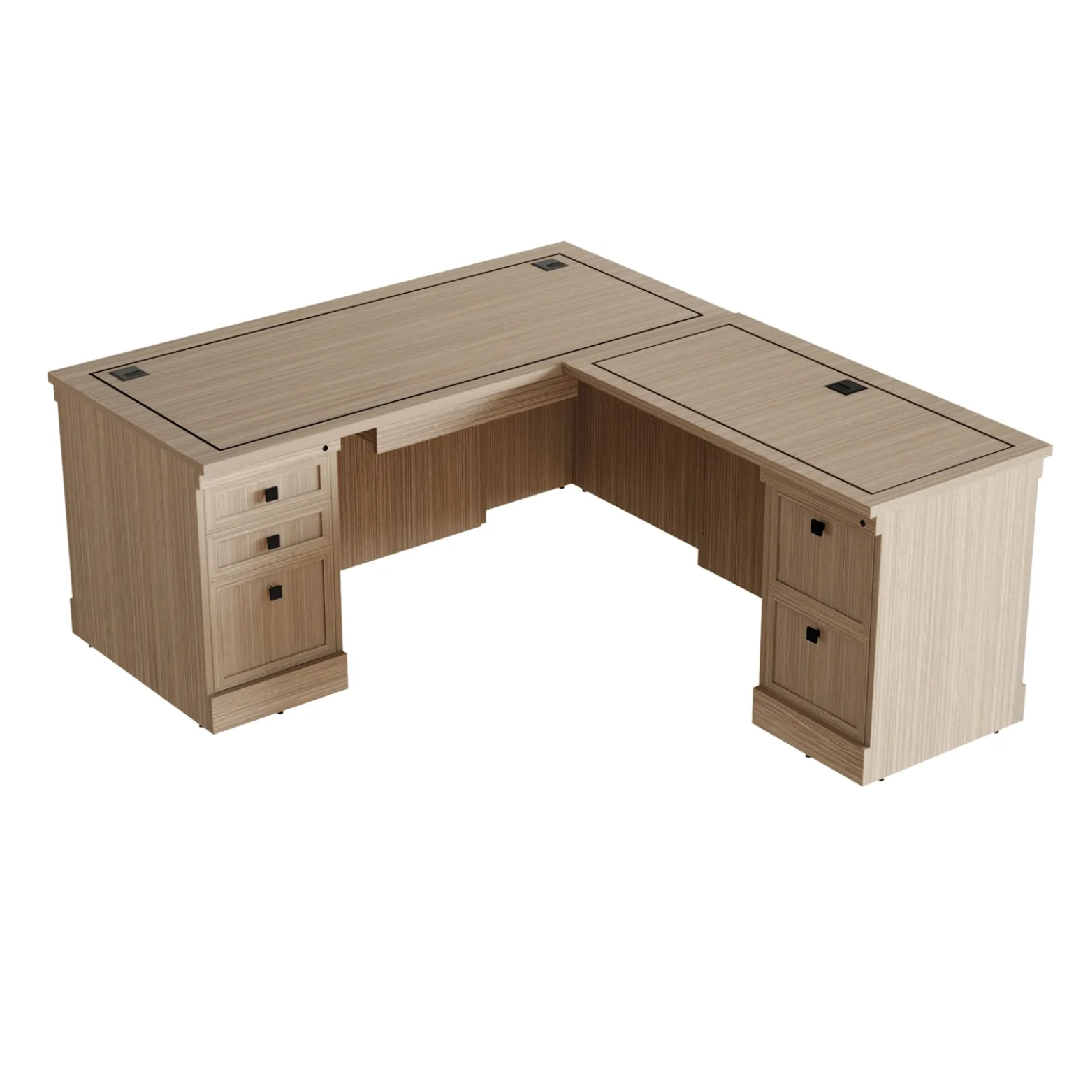 Lincoln L-Shaped Executive Desk with Right Return - 66"W x 76"D