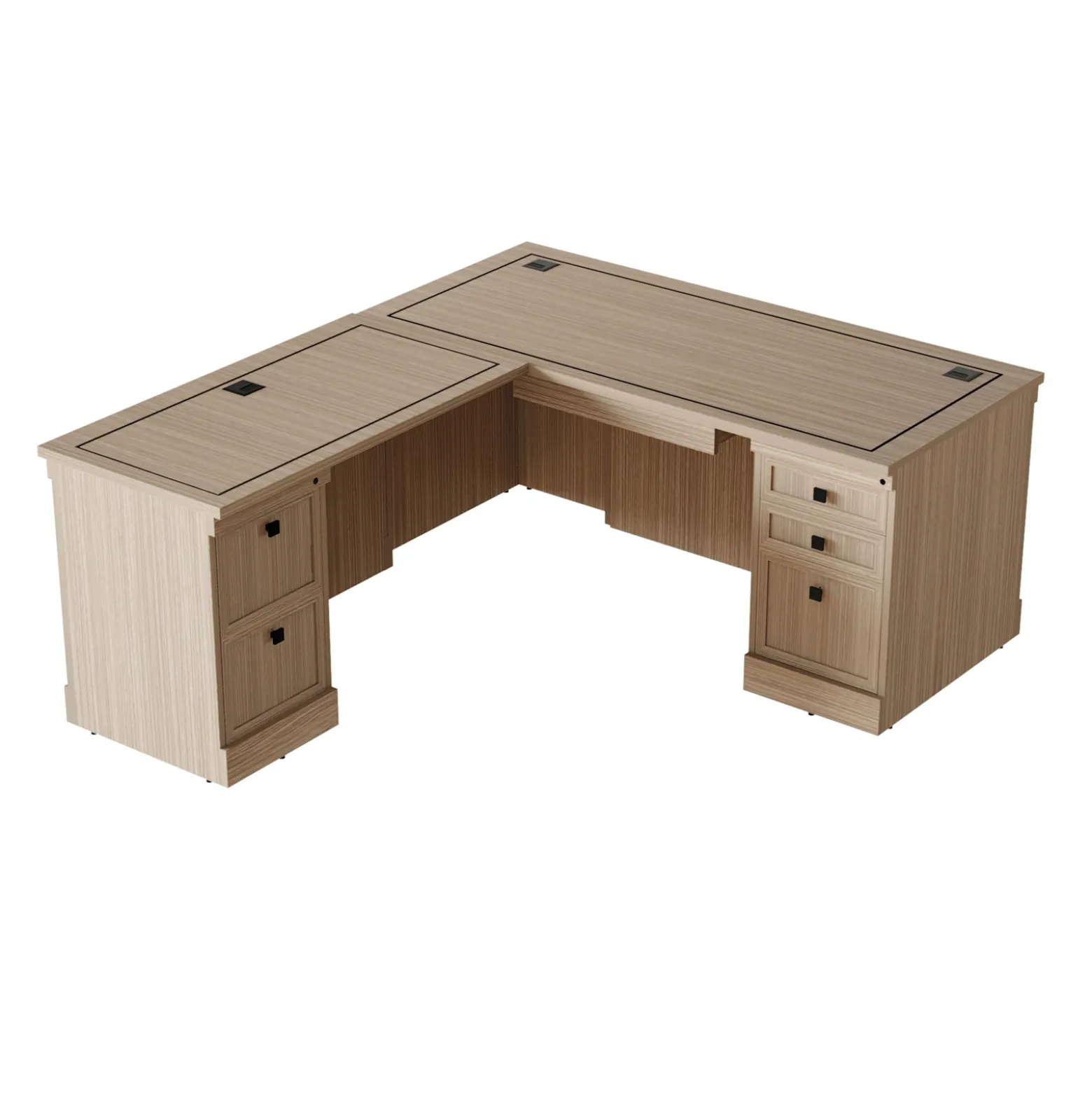 Lincoln L-Shaped Executive Desk with Left Return - 66"W x 76"D