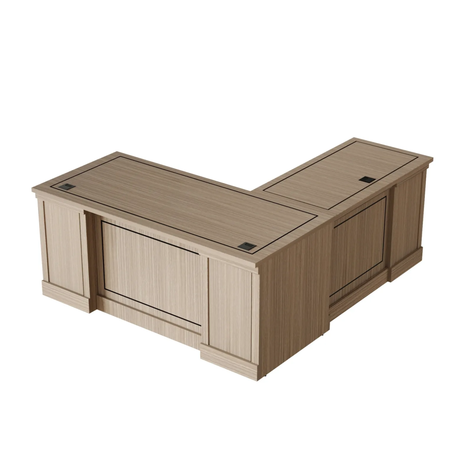 Lincoln L-Shaped Executive Desk with Left Return - 66"W x 76"D