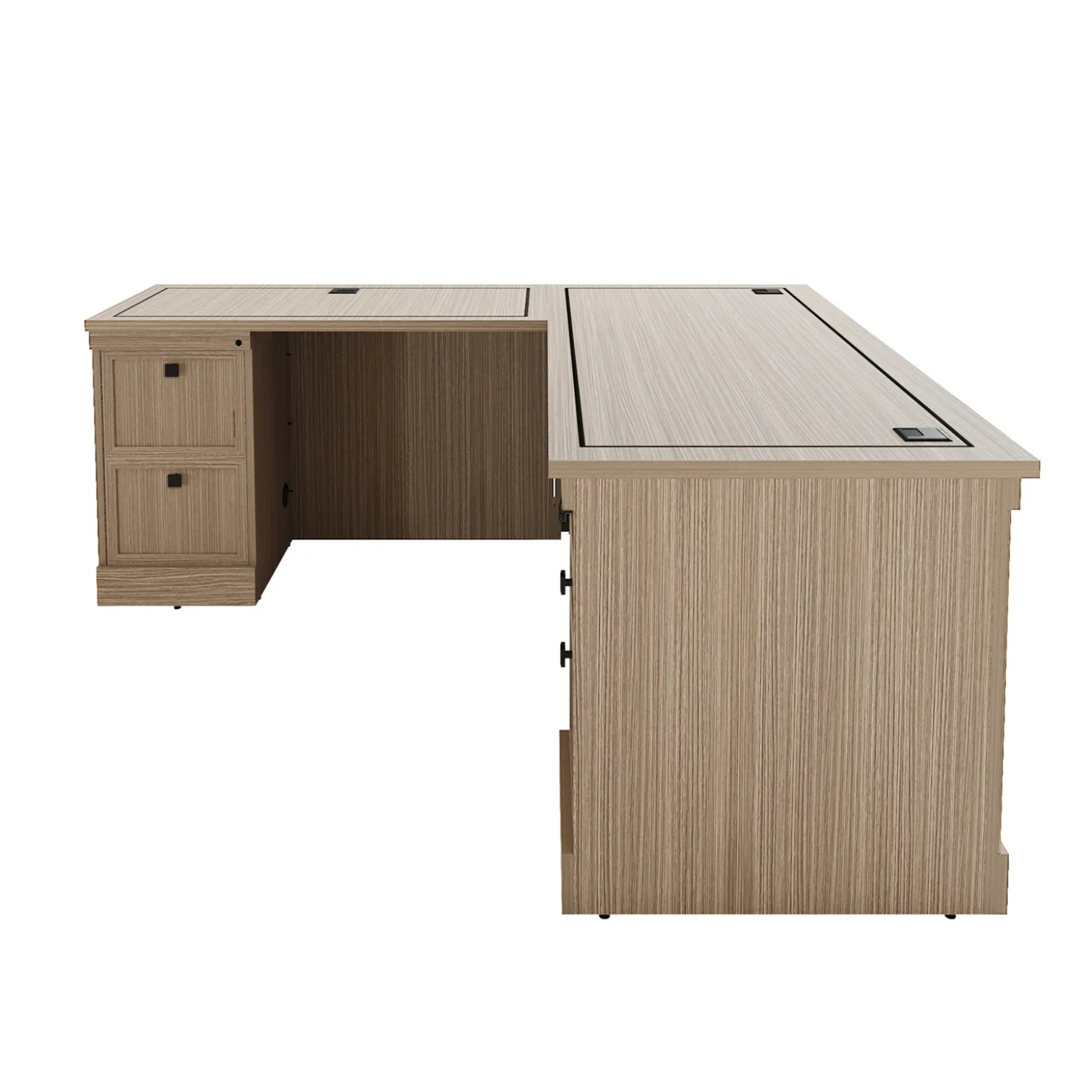 Lincoln L-Shaped Executive Desk with Left Return - 66"W x 76"D