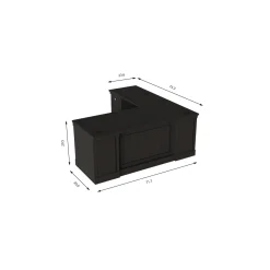 Lincoln L-Shaped Executive Desk with Left Return - 72