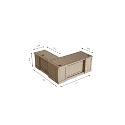 Lincoln L-Shaped Executive Desk with Right Return - 72