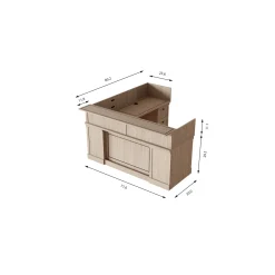 Lincoln L-Shaped Reception Desk with Left Return - 72
