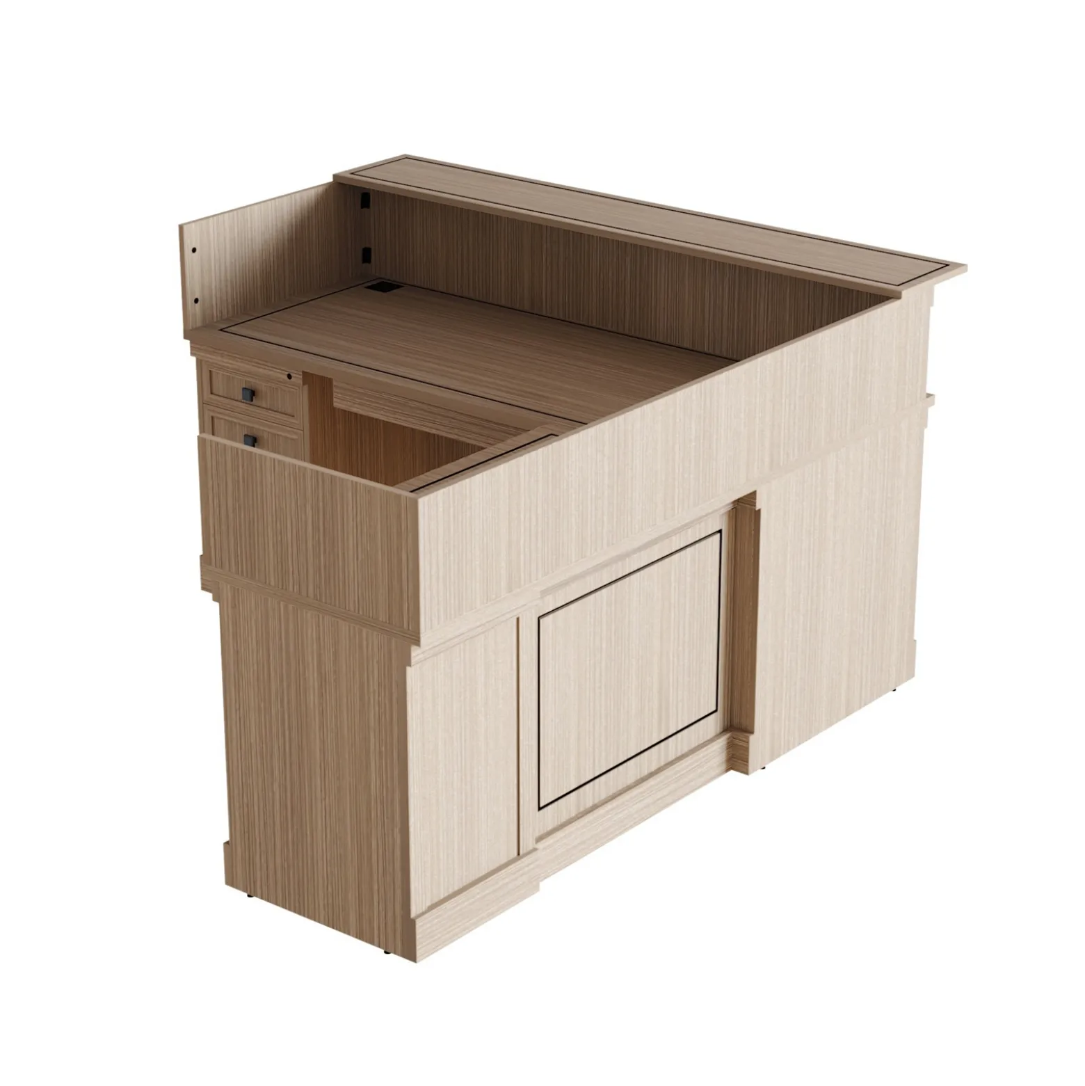 Lincoln L-Shaped Reception Desk with Left Return - 72"W x 81"D