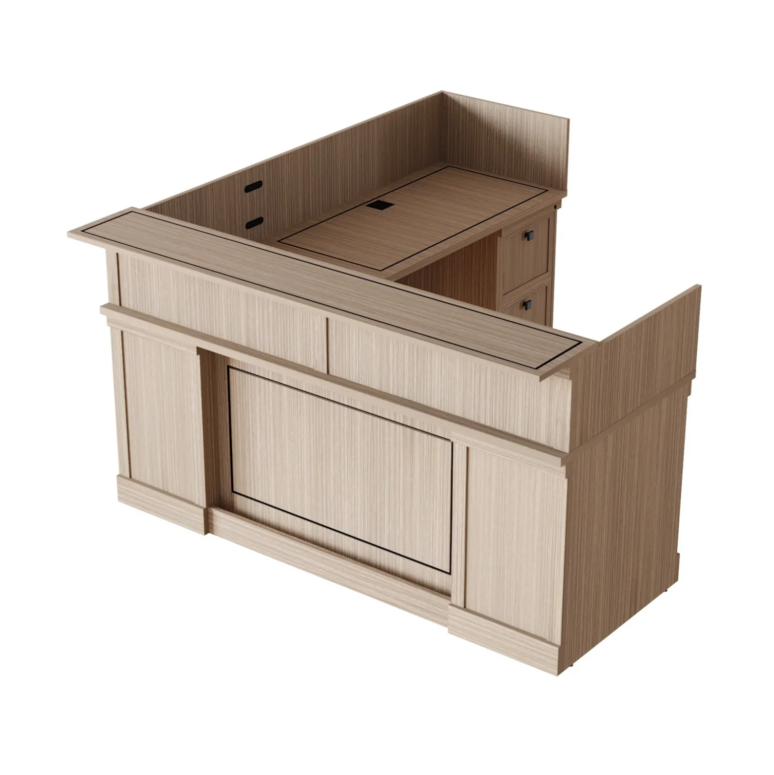 Lincoln L-Shaped Reception Desk with Left Return - 72"W x 81"D