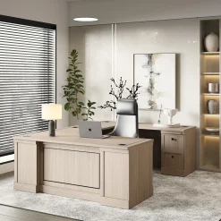 Lincoln U-Shaped Executive Desk with Right-Handed Bridge - 66