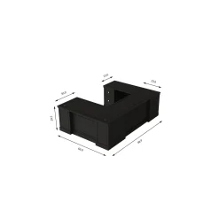 Lincoln U-Shaped Executive Desk with Right-Handed Bridge - 66