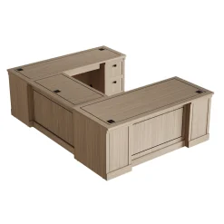 Lincoln U-Shaped Executive Desk with Right-Handed Bridge - 72