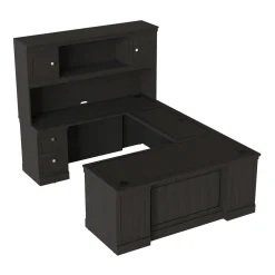 Lincoln U-Shaped Executive Desk with Left-Handed Bridge and Hutch - 72