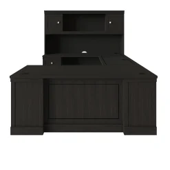 Lincoln U-Shaped Executive Desk with Left-Handed Bridge and Hutch - 72