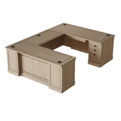 Lincoln U-Shaped Executive Desk with Left-Handed Bridge - 72