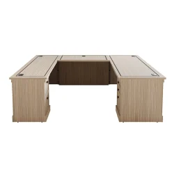 Lincoln U-Shaped Executive Desk with Left-Handed Bridge - 72
