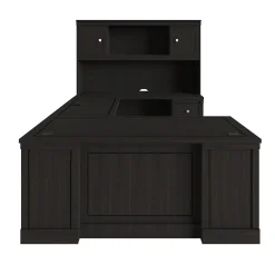 Lincoln U-Shaped Executive Desk with Right-Handed Bridge and Hutch - 66