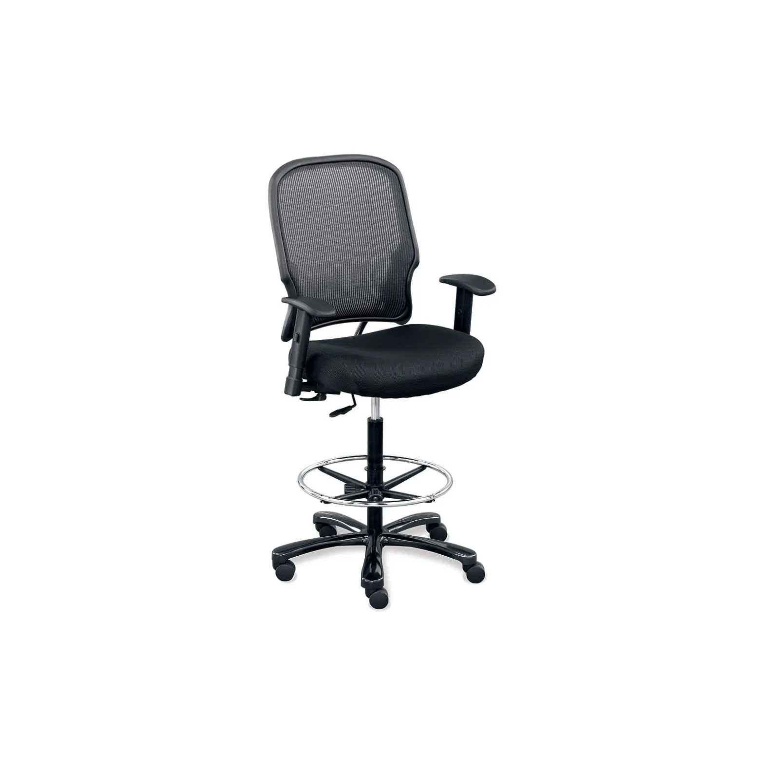 Linear Collection Big and Tall Memory Foam Stool with Arms