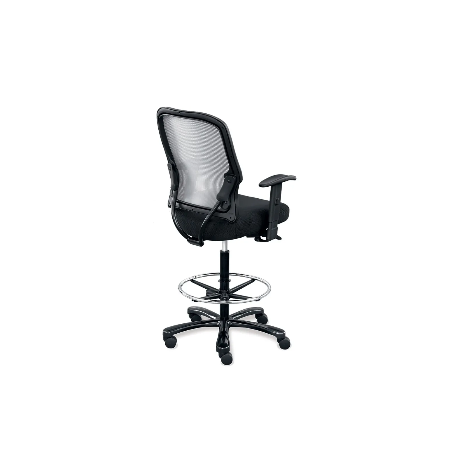 Linear Collection Big and Tall Memory Foam Stool with Arms