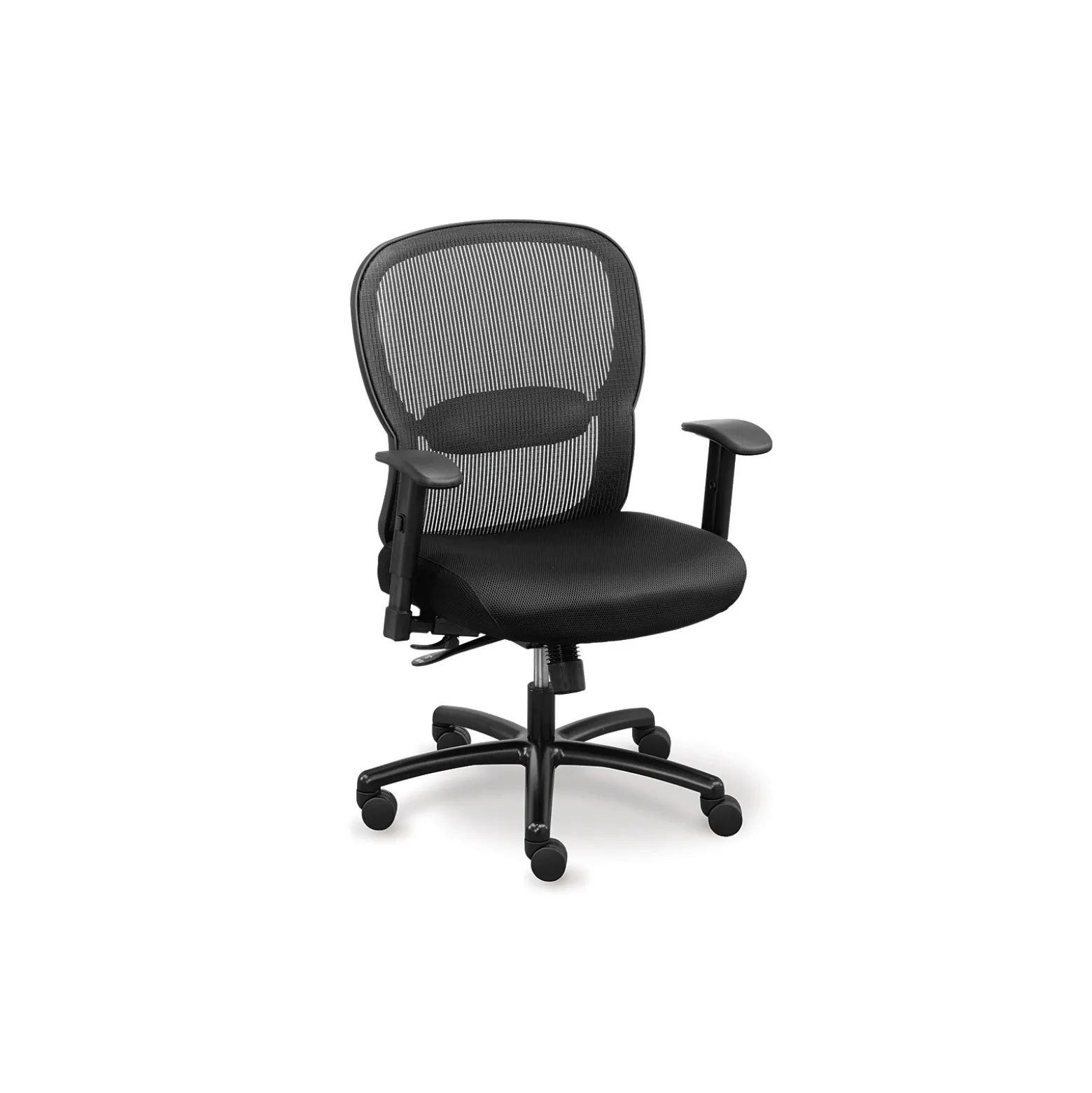 Linear Mesh Back Big & Tall Chair with Memory Foam Fabric Seat
