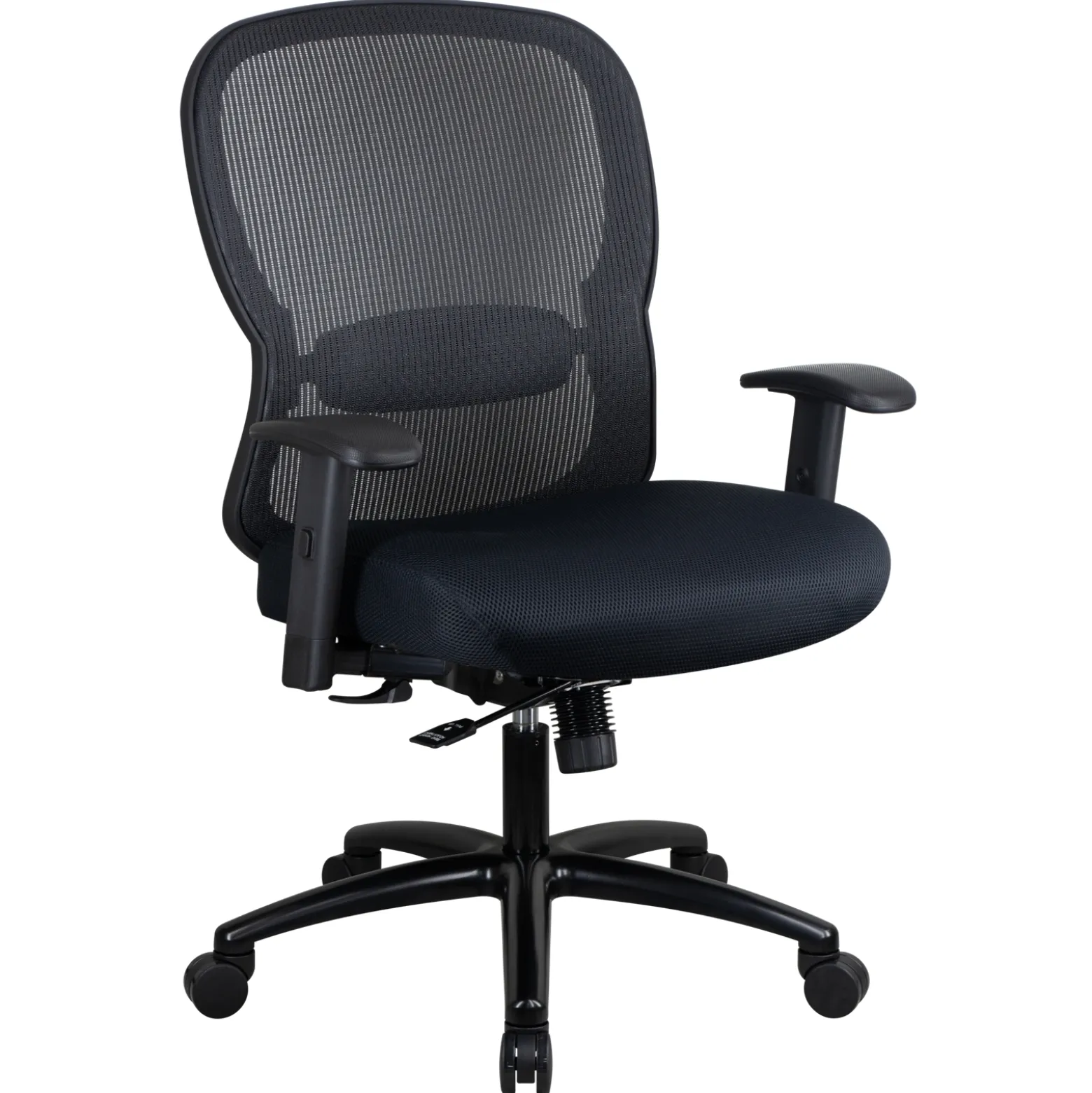 Linear Mesh Back Big & Tall Chair with Memory Foam Fabric Seat