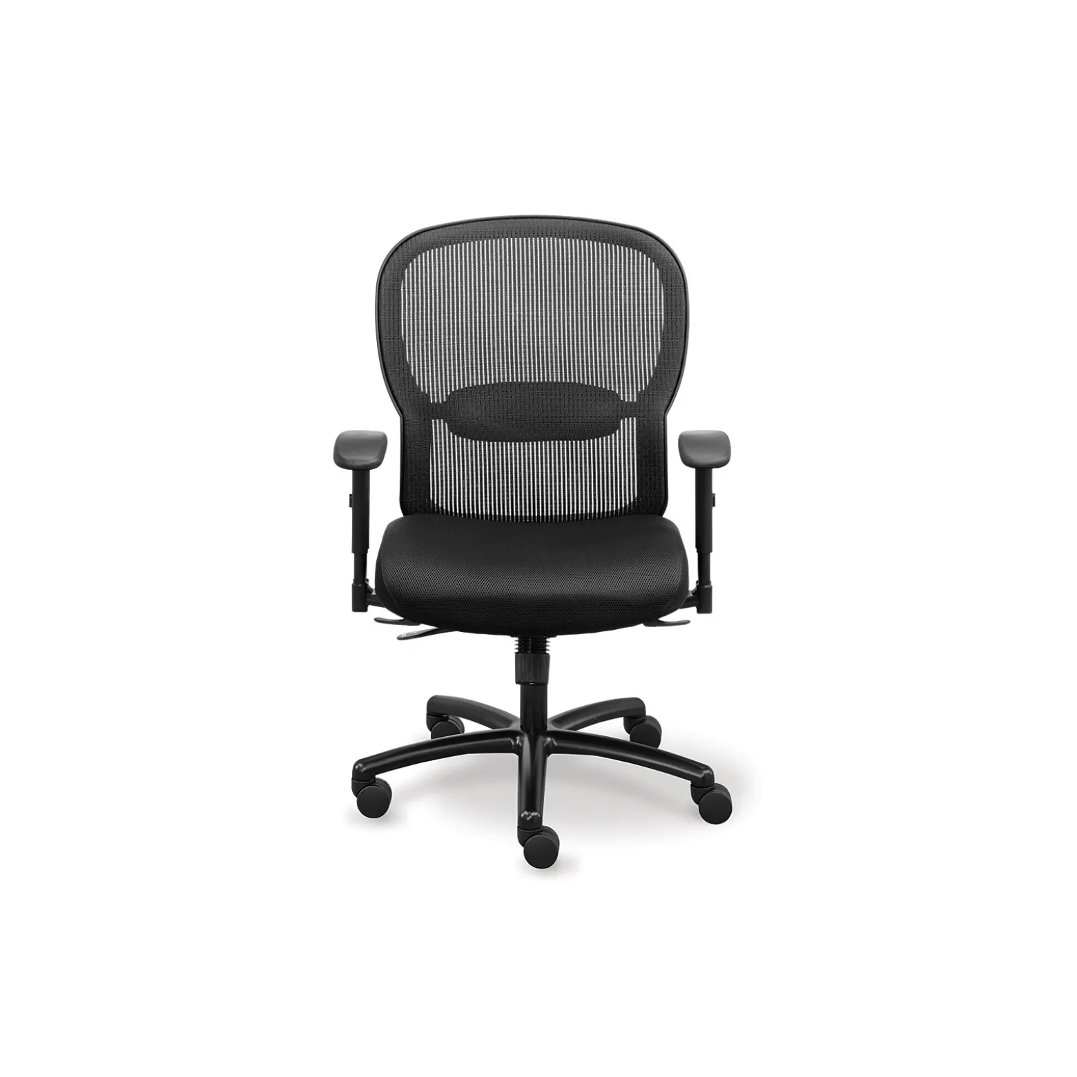 Linear Mesh Back Big & Tall Chair with Memory Foam Fabric Seat