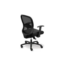 Linear Mesh Back Big & Tall Chair with Memory Foam Fabric Seat