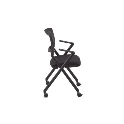 Linear Nesting Chair with Vertical Mesh Back and Memory Foam Seat
