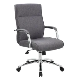 Linen Executive High Back Chair with Lumbar Support