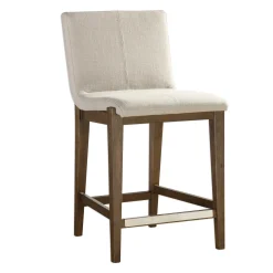 Linen Fabric Counter Stool