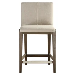 Linen Fabric Counter Stool