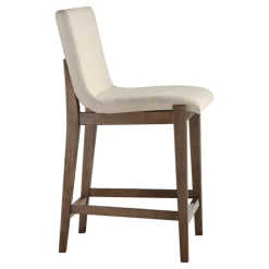 Linen Fabric Counter Stool