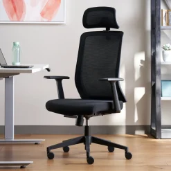 Link Mesh-Back Office Chair with Adjustable Headrest