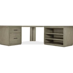 Linville Falls Corner Desk with Combo Storage - 85"W x 73"D