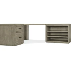 Linville Falls Corner Desk with Combo Storage - 85"W x 73"D