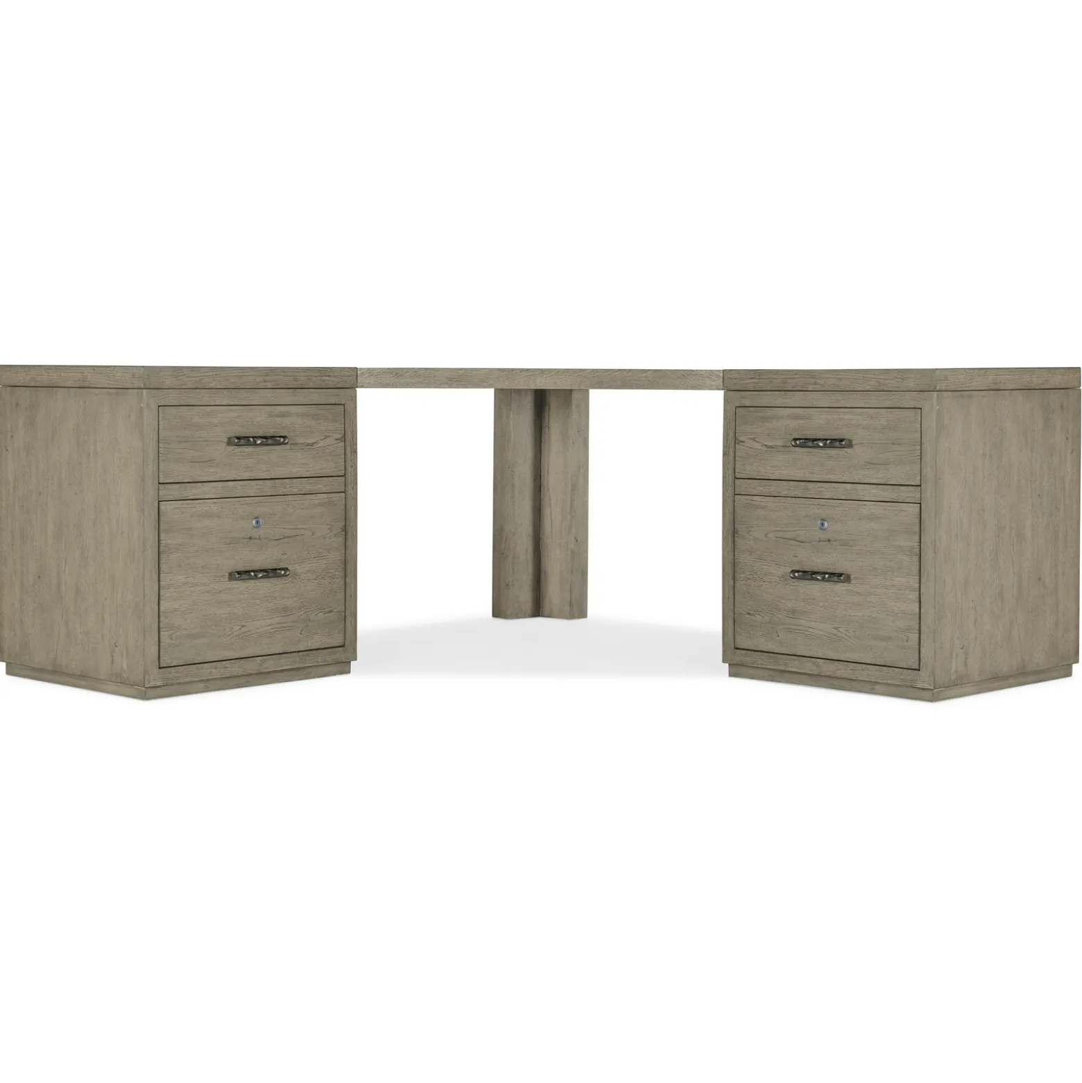 Linville Falls Corner Desk with Files - 73"W x 73"D