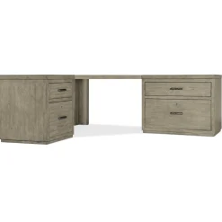 Linville Falls Corner Desk with Dual Storage - 85"W x 73"D
