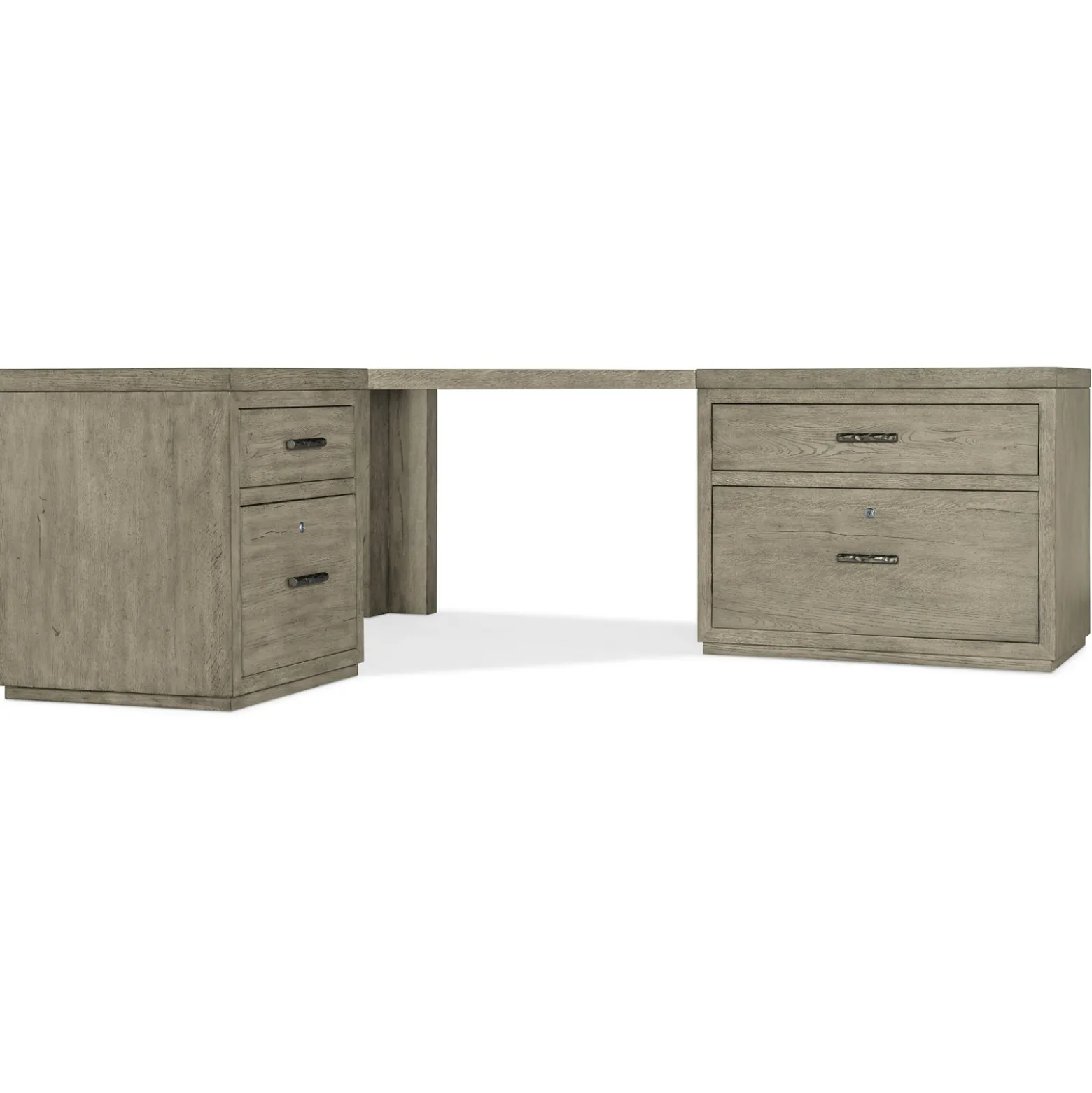 Linville Falls Corner Desk with Dual Storage - 85"W x 73"D