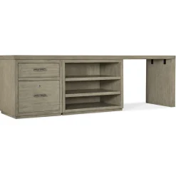 Linville Falls Desk with Combo Storage - 96"W x 24"D