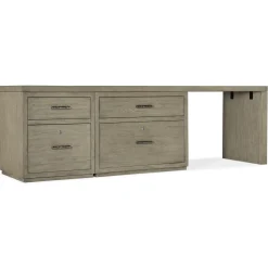 Linville Falls Desk with Storage Files - 96"W x 24"D