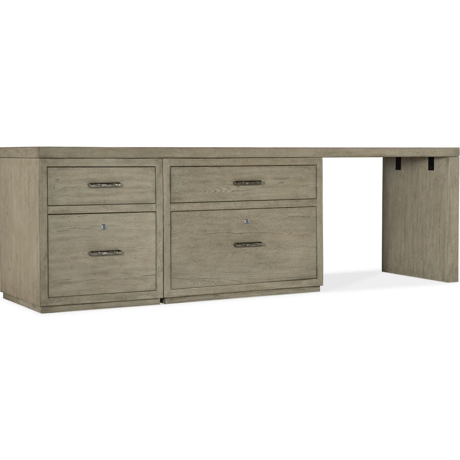 Linville Falls Desk with Storage Files - 96"W x 24"D