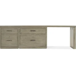 Linville Falls Desk with Storage Files - 96"W x 24"D