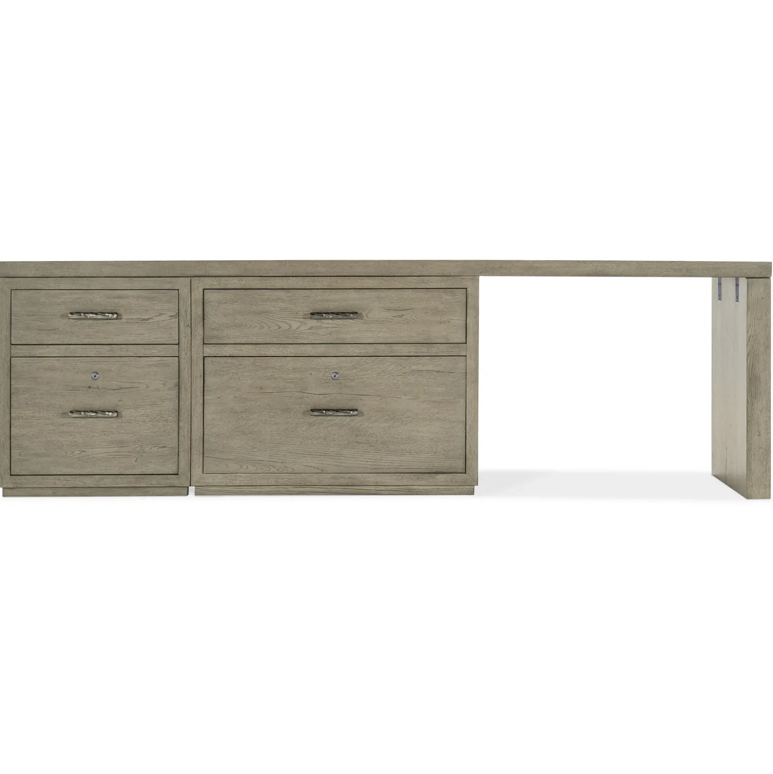 Linville Falls Desk with Storage Files - 96"W x 24"D
